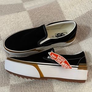 Vans slip-on stacked gum platform shoes womens size 10 New without box